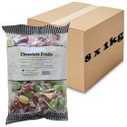 A full case of 8 bags of chocolate fruits 1kg bulk sweets