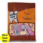 Wholesale Sweets - Spooky Halloween sweets in our Halloween themed bags, fruit flavour jellies shaped like spiders