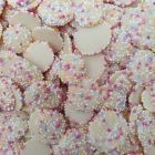 A bulk 3kg box of hannahs white chocolate jazzies wholesale sweets