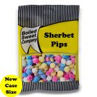 A full case of wholesale bagged sweets, Sherbet Pips prepacked sweets bags