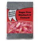 A full case of wholesale sweets, Sugar Free Rhubarb and Custard, prepacked sweets bags