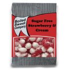 A full case of wholesale sweets, Sugar Free Strawberry and Cream, prepacked sweets bags