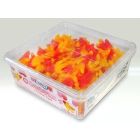 A wholesale sweets tub full of fruit flavour jelly sweets in the shape of chicken feet