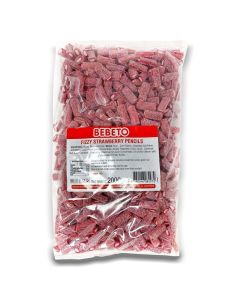Wholesale Sweets - Bulk 2kg bag of fizzy strawberry pencils