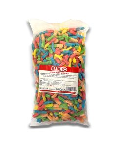 Wholesale Sweets - Bulk 2kg bag of Halal fizzy worms