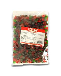 Wholesale Sweets - A bulk 2kg bag of Halal strawberries sweets