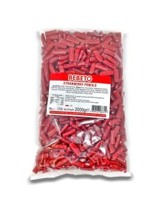 Wholesale Sweets - A bulk 2kg bag of halal strawberry pencils