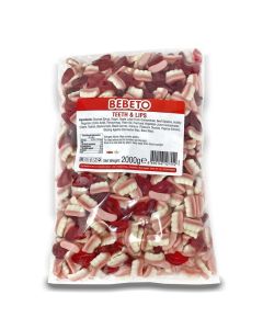 Wholesale Sweets - A bulk 2kg bag of halal teeth and lips