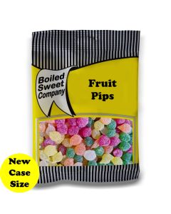 A full case of wholesale bagged sweets, Fruit Pips prepacked sweets bags