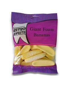 A full case of wholesale sweets, Giant Foam Bananas prepacked sweets bags