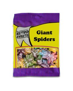 A full case of Giant Spiders 120g in wholesale sweets bags