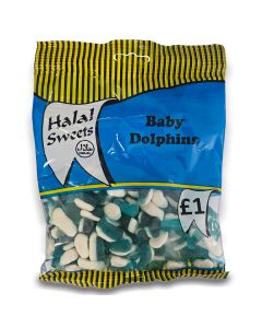 A full case of wholesale sweets, Halal Baby Dolphins prepacked sweets bags