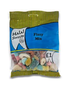 A full case of wholesale sweets, Halal Fizzy Mix prepacked sweets bags