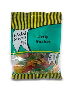 A full case of wholesale sweets, Halal Jelly Snakes prepacked sweets bags