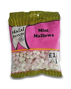 Wholesale Sweets - Mini pink and white marshmallows in a 80g bag