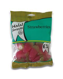 A full case of wholesale sweets, Halal Strawberries prepacked sweets bags