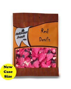 Wholesale Sweets - Spooky Halloween sweets in our Halloween themed bags, fruit flavour jellies shaped like devils