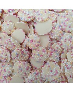 A bulk 3kg box of hannahs white chocolate jazzies wholesale sweets