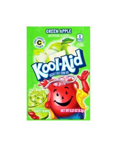 A wholesale case of green apple flavour American Kool Aid