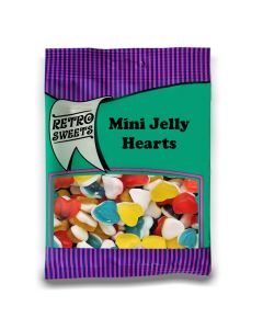 A full case of Mini Jelly Hearts 120g in wholesale sweets bags