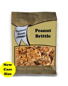 A full case of wholesale bagged sweets, peanut brittle prepacked sweets bags