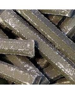 A bulk 3kg bag of Stockleys liquorice rock sweets