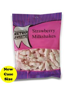 A full case of wholesale sweets, Strawberry Milkshakes prepacked sweets bags