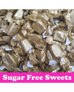 A bulk 2kg bag of sugar free dairy toffee sweets
