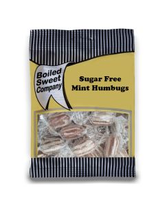 A full case of wholesale sweets, Sugar Free Mint Humbugs, prepacked sweets bags
