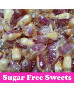 A bulk 2kg bag of sugar free pear drop sweets