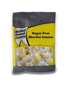 A full case of wholesale sweets, Sugar Free Sherbet Lemons, prepacked sweets bags