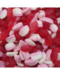 A bulk 3kg bag of Vidal teeth and lips jelly sweets