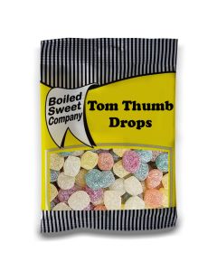 A full case of wholesale bagged sweets, tom thumb drops, prepacked sweets bags