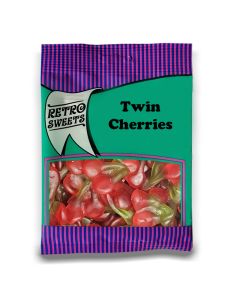 A full case of Twin Cherries 120g in wholesale sweets bags