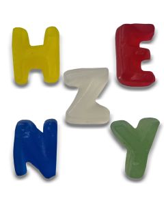 Wholesale Sweets - A bulk 2kg bag of Vegan jelly letters, fruit flavour jelly sweets.