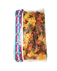 A bulk 3kg bag of fizzy jelly spiders