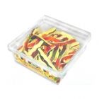 A wholesale tub of jelly sweets shaped like snakes with yellow bellies
