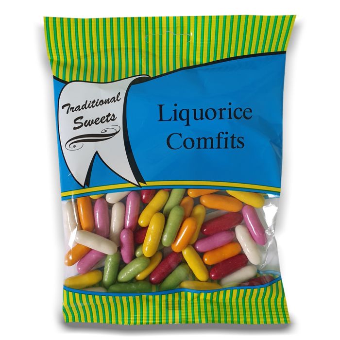 Liquorice Comfits 150g Wholesale Bagged Sweets Wholesale Prepacked