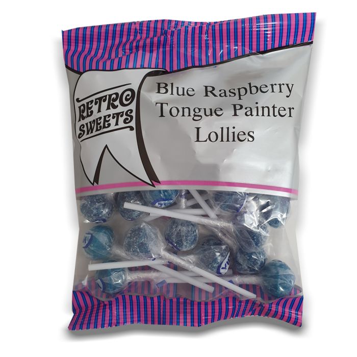 Blue Raspberry Tongue Painter Lollies 100g Wholesale Bagged Sweets