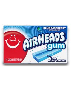 Wholesale American Sweets - Blue raspberry flavour American chewing gum, Airheads Blue raspberry Gum